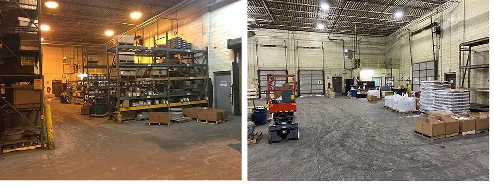 Storage room after the retrofit